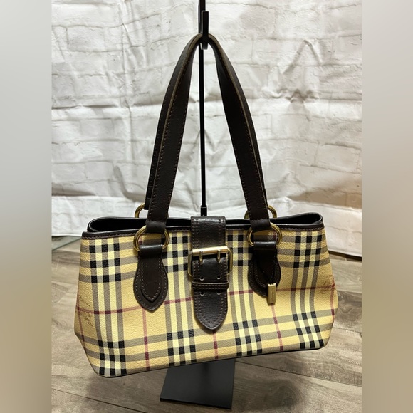 Authentic Vintage Burberry Haymarket Check Coated Canvass Shoulder Bag - Picture 11 of 11